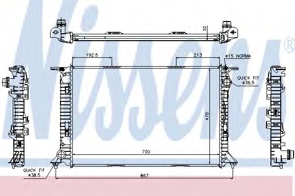 NISSENS 60319 Радиатор, охлаждение двигателя 