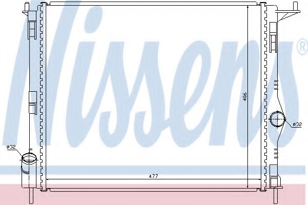 NISSENS 637609 Радиатор, охлаждение двигателя для DACIA (Дача) NISSENS 637609 Радиатор, охлаждение двигателя для DACIA (Дача)