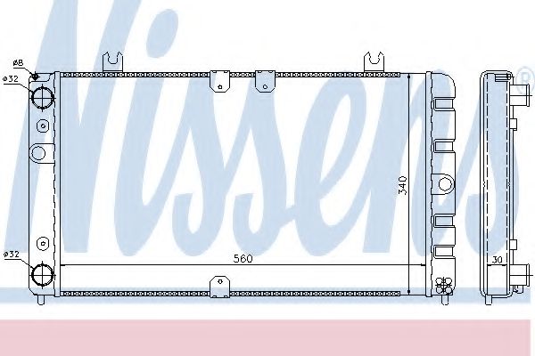 NISSENS 623554 Радиатор, охлаждение двигателя 