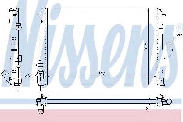 NISSENS 637613 Радиатор, охлаждение двигателя для DACIA SANDERO (Дача Сандэро) NISSENS 637613 Радиатор, охлаждение двигателя для DACIA SANDERO (Дача Сандэро)