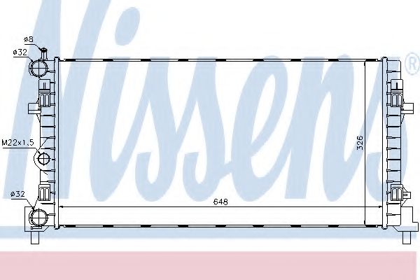 NISSENS 640012 Радиатор, охлаждение двигателя для SKODA RAPID (Шкода Рапид) NISSENS 640012 Радиатор, охлаждение двигателя для SKODA RAPID (Шкода Рапид)