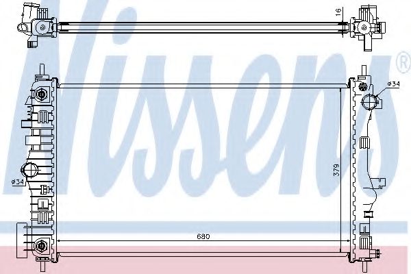 NISSENS 630713 Радиатор, охлаждение двигателя 