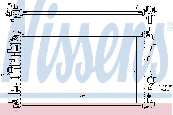 NISSENS 630717 Радиатор, охлаждение двигателя 