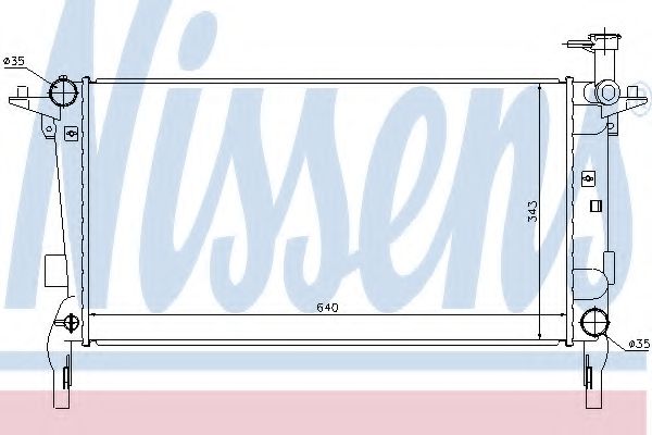 NISSENS 67554 Радиатор, охлаждение двигателя для HYUNDAI (Хендай) NISSENS 67554 Радиатор, охлаждение двигателя для HYUNDAI (Хендай)