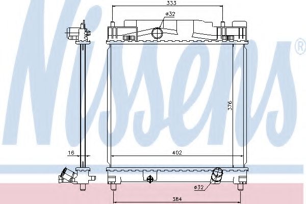 NISSENS 646816 Радиатор, охлаждение двигателя для TOYOTA IQ (Тойота/тоета Иq) NISSENS 646816 Радиатор, охлаждение двигателя для TOYOTA IQ (Тойота/тоета Иq)