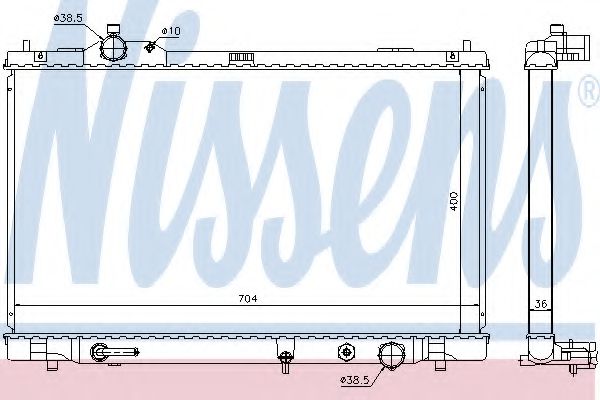 NISSENS 646832 Радиатор, охлаждение двигателя для LEXUS IS II (Лексус Ис 2) NISSENS 646832 Радиатор, охлаждение двигателя для LEXUS IS II (Лексус Ис 2)