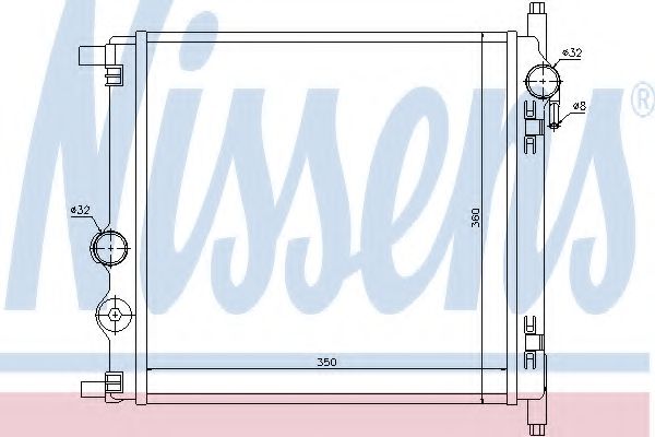 NISSENS 65300 Радиатор, охлаждение двигателя для VOLKSWAGEN LOAD UP (Фольксваген Лоад уп) NISSENS 65300 Радиатор, охлаждение двигателя для VOLKSWAGEN LOAD UP (Фольксваген Лоад уп)