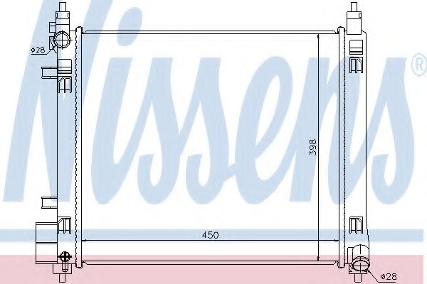 NISSENS 68720 Радиатор, охлаждение двигателя для NISSAN MICRA IV (Ниссан Микра 4)