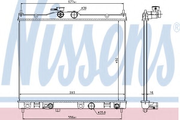 NISSENS 67369 Радиатор, охлаждение двигателя для NISSAN NV200 / EVALIA (Ниссан Нv200 / эvалиа) NISSENS 67369 Радиатор, охлаждение двигателя для NISSAN NV200 / EVALIA (Ниссан Нv200 / эvалиа)