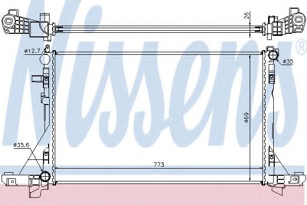 NISSENS 630733 Радиатор, охлаждение двигателя для NISSAN (Ниссан) NISSENS 630733 Радиатор, охлаждение двигателя для NISSAN (Ниссан)