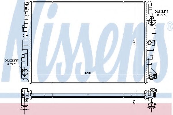 NISSENS 60069 Радиатор, охлаждение двигателя 