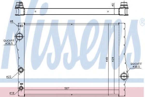 NISSENS 60823 Радиатор, охлаждение двигателя 