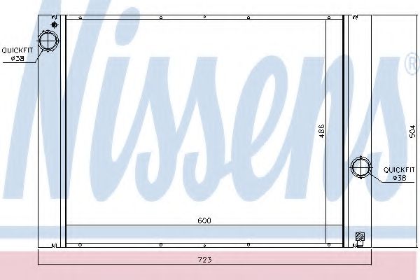 NISSENS 60848 Радиатор, охлаждение двигателя 