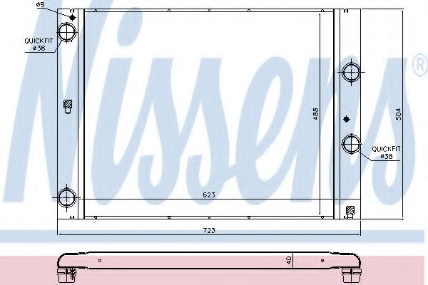 NISSENS 60847 Радиатор, охлаждение двигателя 