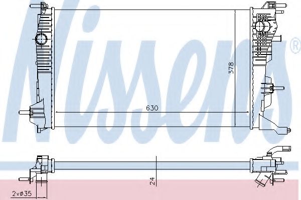 NISSENS 637647 Радиатор, охлаждение двигателя для RENAULT MEGANE III IV (Рено Меган 3 иv) NISSENS 637647 Радиатор, охлаждение двигателя для RENAULT MEGANE III IV (Рено Меган 3 иv)