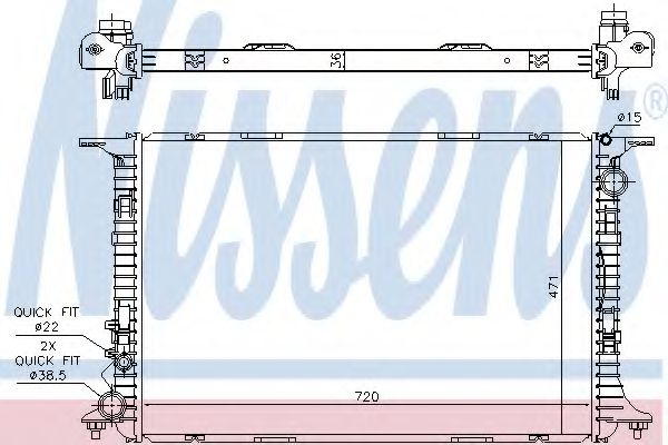 NISSENS 60359 Радиатор, охлаждение двигателя 
