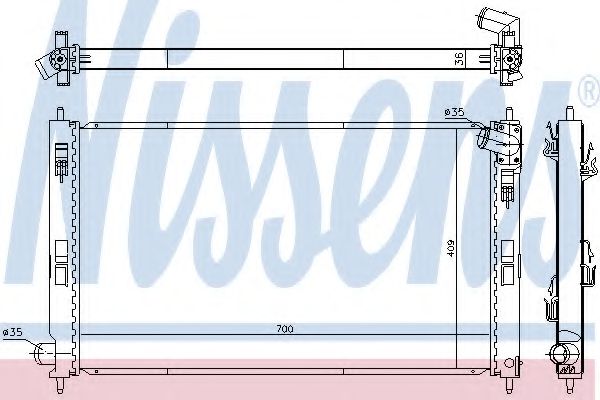 NISSENS 628969 Радиатор, охлаждение двигателя 