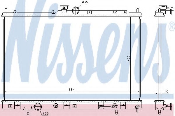 NISSENS 628976 Радиатор, охлаждение двигателя 