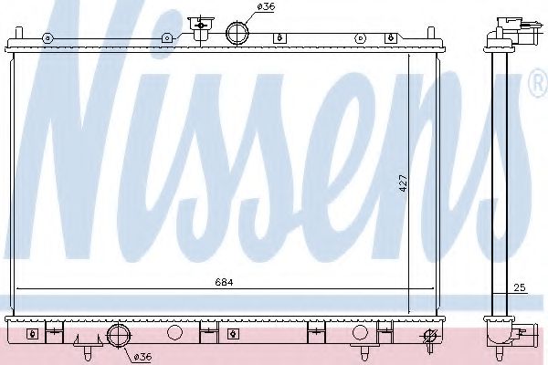 NISSENS 628972 Радиатор, охлаждение двигателя 