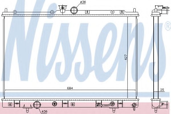 NISSENS 628973 Радиатор, охлаждение двигателя 