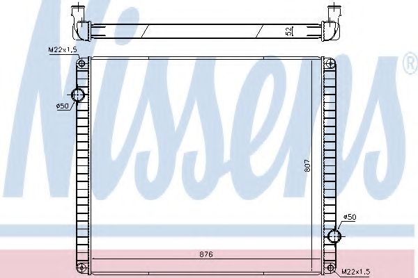 NISSENS 65483 Радиатор, охлаждение двигателя для VOLVO B 12 (Вольво Б 12) NISSENS 65483 Радиатор, охлаждение двигателя для VOLVO B 12 (Вольво Б 12)