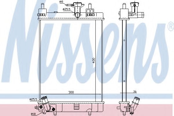 NISSENS 617554 Радиатор, охлаждение двигателя для DAIHATSU MIRA VII (Дайхатсу Мира v2) NISSENS 617554 Радиатор, охлаждение двигателя для DAIHATSU MIRA VII (Дайхатсу Мира v2)