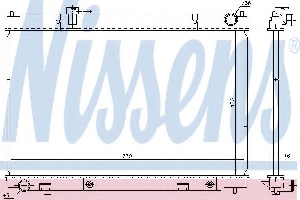 NISSENS 681214 Радиатор, охлаждение двигателя для INFINITI M35 (Инфинити М35) NISSENS 681214 Радиатор, охлаждение двигателя для INFINITI M35 (Инфинити М35)