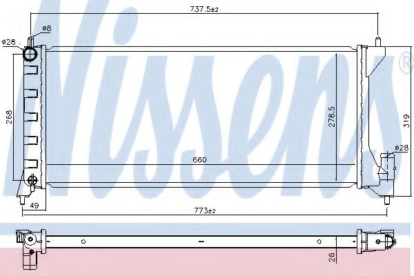 NISSENS 630749 Радиатор, охлаждение двигателя 