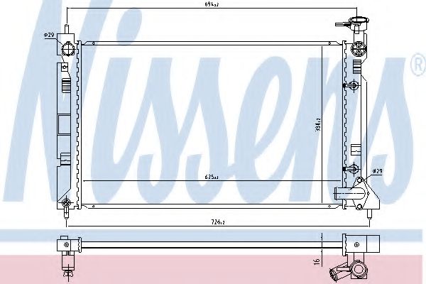 NISSENS 628984 Радиатор, охлаждение двигателя 