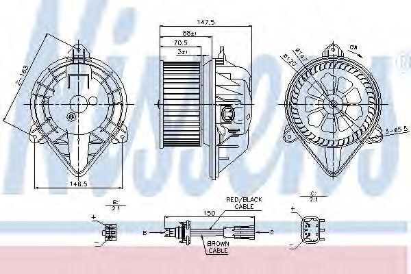 NISSENS 87024 Вентилятор салона для NISSAN INTERSTAR (Ниссан Интэрстар) NISSENS 87024 Вентилятор салона для NISSAN INTERSTAR (Ниссан Интэрстар)