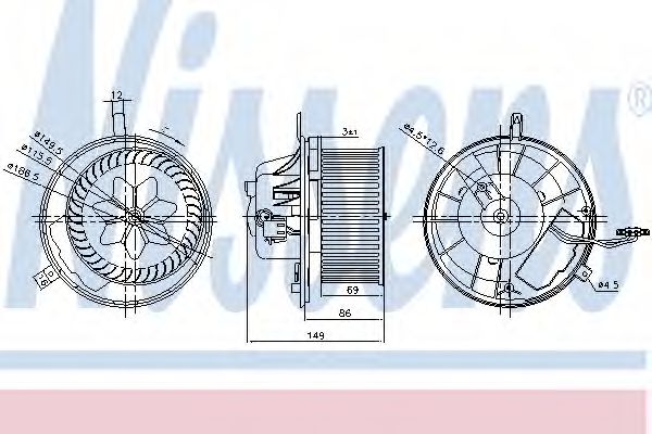NISSENS 87032 Вентилятор салона для VOLKSWAGEN JETTA I (Фольксваген Жэтта и) NISSENS 87032 Вентилятор салона для VOLKSWAGEN JETTA I (Фольксваген Жэтта и)