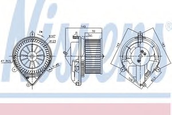 NISSENS 87175 Вентилятор салона для PEUGEOT 306 (Пежо 306) NISSENS 87175 Вентилятор салона для PEUGEOT 306 (Пежо 306)