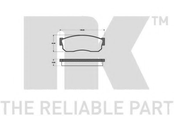 NK 222207 Тормозные колодки для NISSAN SENTRA I (Ниссан Сэнтра и)