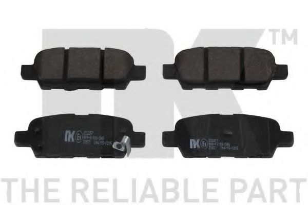 NK 222257 Тормозные колодки для NISSAN TEANA I (Ниссан Теана 1) NK 222257 Тормозные колодки для NISSAN TEANA I (Ниссан Теана 1)