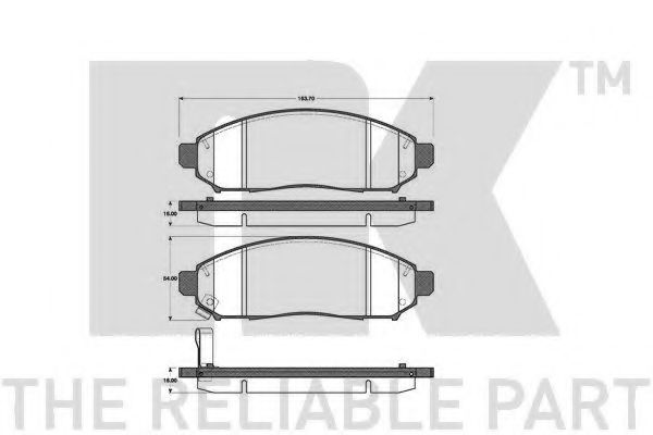 NK 222264 Тормозные колодки для INFINITI M37 (Инфинити М37) NK 222264 Тормозные колодки для INFINITI M37 (Инфинити М37)
