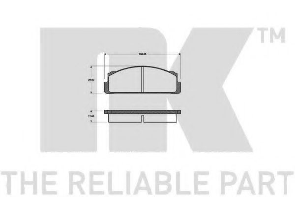 NK 222305 Тормозные колодки для FIAT SUPERBRAVO (Фиат Супербраvо) NK 222305 Тормозные колодки для FIAT SUPERBRAVO (Фиат Супербраvо)