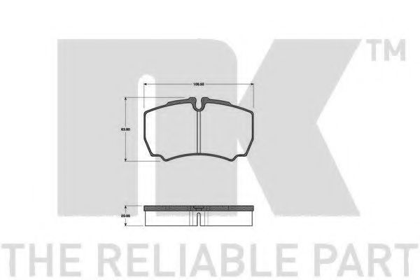 NK 222368 Тормозные колодки для IVECO DAILY VI (Ивеко Даилъ vи)