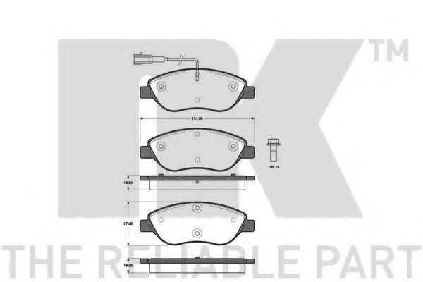 NK 222369 Тормозные колодки для LANCIA DELTA III (Лансиа/лянча Дэлта 3) NK 222369 Тормозные колодки для LANCIA DELTA III (Лансиа/лянча Дэлта 3)