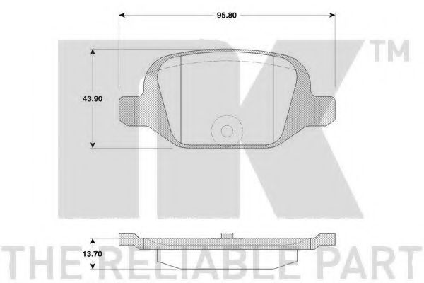 NK 222386 Тормозные колодки для LANCIA YPSILON (Лансиа/лянча Ъпсилон) NK 222386 Тормозные колодки для LANCIA YPSILON (Лансиа/лянча Ъпсилон)