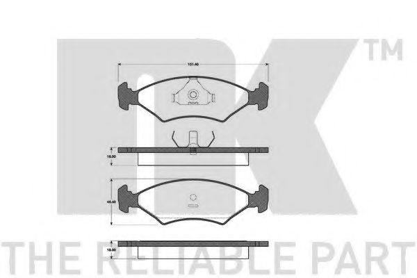 NK 222508 Тормозные колодки для FORD FIESTA (Форд Фиэста) NK 222508 Тормозные колодки для FORD FIESTA (Форд Фиэста)