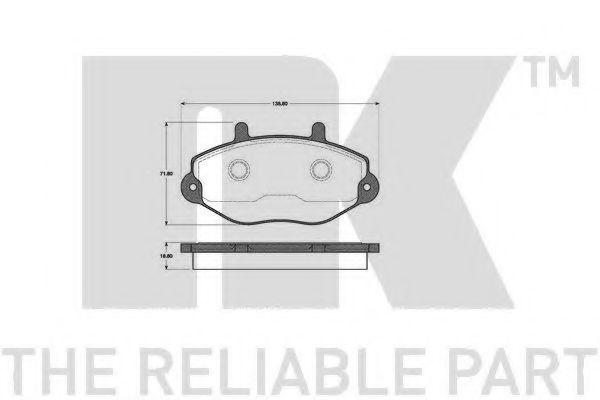 NK 222522 Тормозные колодки для FORD TRANSIT (Форд Трансит) NK 222522 Тормозные колодки для FORD TRANSIT (Форд Трансит)