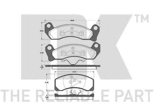 NK 222523 Тормозные колодки для LINCOLN CONTINENTAL TOWN CAR (Линcолн Cонтинэнтал товн cар)