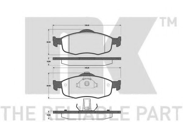 NK 222534 Тормозные колодки для FORD MONDEO (Форд Мондэо) NK 222534 Тормозные колодки для FORD MONDEO (Форд Мондэо)