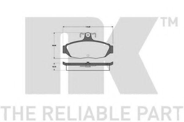 NK 222541 Тормозные колодки для FORD USA TAURUS (Форд сша Таурус) NK 222541 Тормозные колодки для FORD USA TAURUS (Форд сша Таурус)