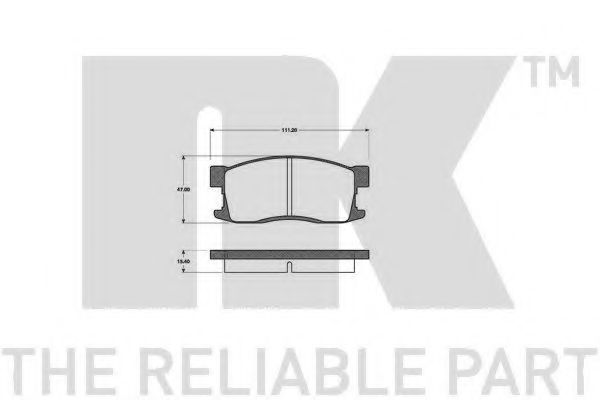 NK 222622 Тормозные колодки для DAIHATSU APPLAUSE II (Дайхатсу Апплаусэ 2) NK 222622 Тормозные колодки для DAIHATSU APPLAUSE II (Дайхатсу Апплаусэ 2)