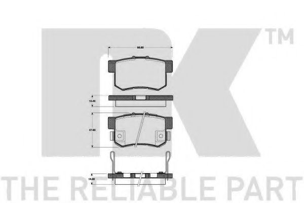 NK 222634 Тормозные колодки для HONDA SHUTTLE (Хонда Шуттлэ) NK 222634 Тормозные колодки для HONDA SHUTTLE (Хонда Шуттлэ)