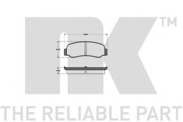 NK 223013 Тормозные колодки для MITSUBISHI LANCER (Митсубиши/митсубиси Ланcэр) NK 223013 Тормозные колодки для MITSUBISHI LANCER (Митсубиши/митсубиси Ланcэр)
