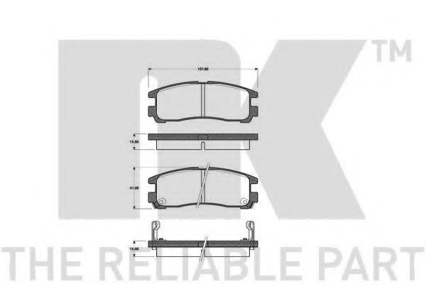 NK 223016 Тормозные колодки для MITSUBISHI SIGMA (Митсубиши/митсубиси Сигма) NK 223016 Тормозные колодки для MITSUBISHI SIGMA (Митсубиши/митсубиси Сигма)
