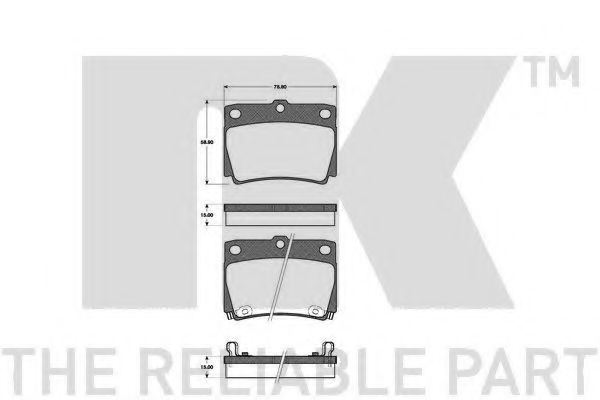 NK 223030 Тормозные колодки для MITSUBISHI CHALLENGER (Митсубиши/митсубиси Чаллэнгэр) NK 223030 Тормозные колодки для MITSUBISHI CHALLENGER (Митсубиши/митсубиси Чаллэнгэр)