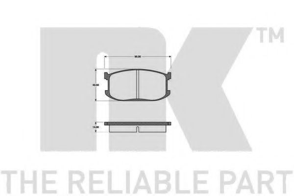 NK 223206 Тормозные колодки для MAZDA GLC II (Мазда Глc 2) NK 223206 Тормозные колодки для MAZDA GLC II (Мазда Глc 2)